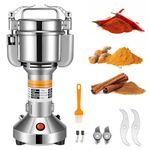 Couleeur Electric Grinder for Kitchen,Stainless Steel Grain Spice Mill Grinder High Speed 2000W 36000 RPM for Nuts Cereals Spice Grain Herb Flour with Overload Protection,500g