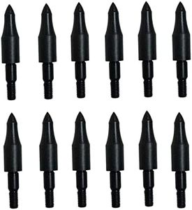 12pcs Custom High Precision 125 Grain Field Points, 125gr Crossbow Arrow Tips for Bow and Arrow Target Practice, Screw-in Bullet Points for 5/16 Inch Arrows, Hunting Archery Target & Accessories