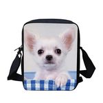 Kuiaobaty Cute Chihuahua Print Women Crossbody Bag Casual Small Messenger Bag Cute Animals Satchel Bag Phone Bag