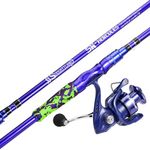 Sougayilang Inshore Saltwater Fishing Rods Combo, 7-Foot Spinning Rods with 4000 Size Spinning Reel, Stainless Steel Guides with Ceramic Rings, Contoured EVA Handles & Fighting Butt