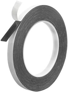 Hasaky Damage Free Removable Wall Tape 18ft, Rug Gripper Heavy Duty Double Sided Tape Black, Picture Hanging Strips Replacement, Mounting Tape Adhesive Strips