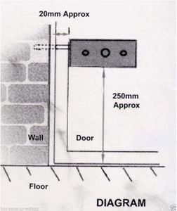 Asec Garage Door Lock – Black Security Lock