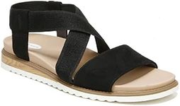 Dr. Scholl's Shoes Women's Islander Sandal, Black Microfiber, 5 UK