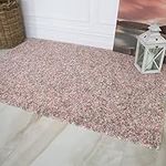 Murano Blush Pink Cream Thick Shaggy Shag Warm Living Room Rug