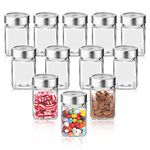 Treo Milton Cube Storage Glass Jar, Set Of 12, 310 Ml Each, Transparent | Bpa Free | Storage Jar | Kitchen Organizer | Modular | Multipurpose Jar, Blue-Violet