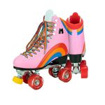 Moxi Skates - Rainbow Rider - Fun and Fashionable Womens Roller Skates | Pink Heart | Size 7
