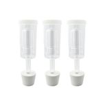 Brewcraft 3ct. - 3 Piece Airlock with #6.5 Stopper - Set of 3 (Cylinder Airlock) Clear and Tan Q3-MF2B-UE2A