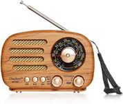 Oncheer Portable Vintage Decor Radi