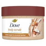 Dove Scrub Brown Sugar & Coconut Butter For Silky Smooth Skin Body Scrub Exfoliates & Restores Skin's Natural Nutrients 298ml