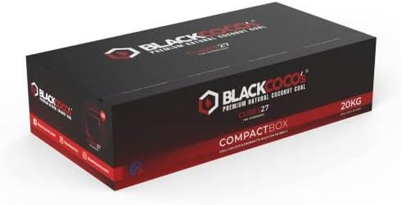 BLACKCOCO's CUBES27+ - Carbone di carbone naturale per narghilè e barbecue, 20 kg, per narghilè e carbone di cocco di alta qualità, per narghilè e barbecue, con lunga durata