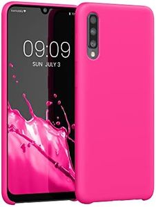 kwmobile Case Compatible with Samsung Galaxy A50 Case - TPU Silicone Phone Cover with Soft Finish - Neon Pink
