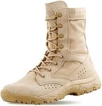 HANAGAL Men's Military Boots Lightweight Army Combat Tactical Military Boots For Men Hunting Jungle Hiking Work Boots Size 7.5 Tan