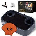 Hot Tub Table Tray - Hot Tub Tray Table with Drink Holders & A Hot Tub Scum Absorber & A Phone/Tablet Stand - Hot Tub Accessories for Adults, Table Fits Most Hot Tubs, Easy Installation