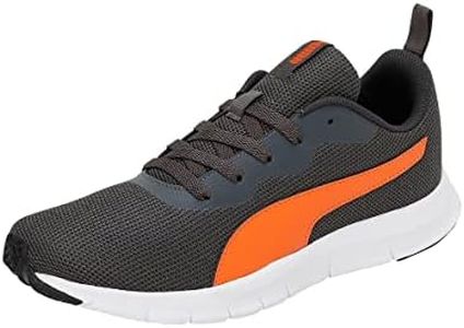 Puma mens Snatch V2 Dark Shadow-Vibrant Orange-White Sneaker - 8 UK (39178302)