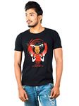 Jolchobi Jatayu One Minute Unisex Regular Fit Cotton T-Shirt with Round Neck, Half Sleeve, Graphics T Shirt (Medium) Black