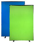 Complete Portable Background Kit w/Bag - 5 x 7.4ft (1.5 x 2.1m) Blue/Green