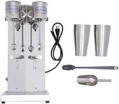 Milkshake Maker, Commercial Stainless Steel Milk Shaking Machine With Double Head Drink Mixer, 110V 180W Electric Milkshake Maker With 2Pcs 800ml Cups, Household Milk Shaker For Making Drinks