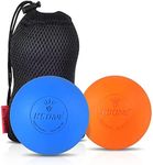 Massage Ball Lacrosse Set (2 Pieces) for Muscle Soreness, Muscle Tightness, Muscle Knots and Trigger Point Treatment for Shoulder, Neck, Soles, Back and Other Therapeutic Use