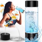 Hydrogen Water Bottle with SPE PEM Technology - Hydrogen Inhalable and Drinkable- Hydrogen Water Bottle Generator - Water Purifier - Hydrogen Water for Home, Office, Daily Drinking (Black)