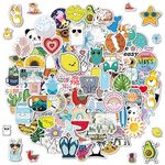 SYCARON Waterproof Sticker Pack, 100 PCS Mixed Stickers Cute Animal Vinyl Stickers Pack Decals for Water Bottle, Laptop, Phone, Luggage, Skateboard Stickers for Teens Girls Kids, Gift for Kids