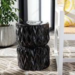 Safavieh Home Collection Pansy Black Ceramic Decorative Garden Stool