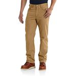 Carhartt Men's Rugged Flex Rigby Five Pocket Pant, Hickory, 32W X 32L