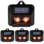 Triumpeek Animal Repeller, Solar Powered Predator Eye Nighttime Animal Deterrent Devices with Red LED Lights, Night Guard Animal Repellent Scares Coyote Skunk Raccoon Deer Away from Yard Chicken Coop