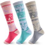 Ski Socks Girls Winter Socks Kids Long Socks Cozy Thick Warm Socks for Girls Size 12-3 Age 10-13 Years