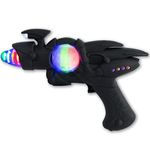 Light Up LED Space Gun Flashing Toy Black