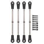 4Pcs RC Rear Upper Suspension Arm Tie Rod Rod Linkage Set Adjustable RC Pull Rod for 1/10 RC Car Truck