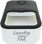 Skywin-Laundry Pods Container with Slide Lid (Printed Black),Laundry Pod Holder 15x8.7x4.5 In, Holds 11 Pounds, Fits 2 Bottles of Detergent,120-150 Pods,Laundry Pod Container,Dishwasher Pods Container