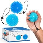 Fanwer Hand Grip Exerciser Balls-2pcs Hand Balls for Exercise and Physical Therapy - Adjustable Wrist Strap Stress Relief Ball Relieve Wrist & Thumb Pain for Kids, Elderly and Adults