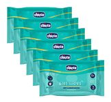 Chicco Soft Cleansing Wet Baby Wipes, Ideal for Nappy, Face and Hand, Dermatologically Tested, Paraben Free, Sticker Pack of 6 (72 Sheets per Pack) 432 pcs