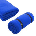 Rocksport Fleece Sleeping Bag Liner for Adults, A Light Weight Compact & Soft Blanket for Indoor and Outdoor Sleepovers l Adventure Pass, Blue