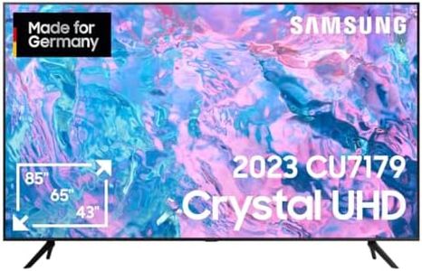 Samsung Crystal UHD CU7179 43 Zoll Fernseher (GU43CU7179UXZG, Deutsches Modell), PurColor, Crystal Prozessor 4K, Motion Xcelerator, Smart TV [2023], Schwarz