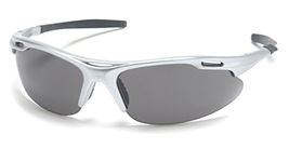 Pyramex Safety Avante Eyewear, Silver Frame, Gray Lens