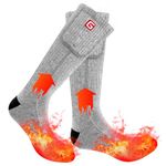 SVPRO Electric Heated Socks 3 Temperature Settings Thick Cold Weather Socks 4000mAh Battery Operated Socks Rechargeable Heating up to 12 Hours