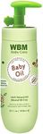 WBM Care Baby Oil | Moisturizing Baby Massage Oil | Mineral Oil-Free with 100% Natural Ingredients and Vitamin E | 10 oz for gentle care and nourishment