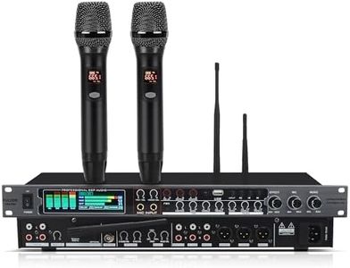 FULODE FX8-PRO Professional KTV Wireless Microphone, Digital Pre-Stage Effector, Karaoke Sound Audio Effect System with Audio Digital Effect Processor, Bluetooth RCA, Bluetooth, USB Input