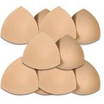 SKENGWEL 5 pairs Bra Pads Inserts Sport Bra Cups Inserts Removable Breast Enhancers Inserts for Women Bikini Swimsuit (EU 5 Pairs Bige)