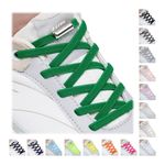 Handshop No Tie Shoe laces, Elastic Shoelaces with Laces Lock for Adults Kids Sneakers Green (2 Pair)