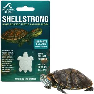 Shellstrong Premium Calcium Block for Aquatic Turtle - Slow Release Water Tank Conditioner - Cuttlebone for Aquarium - Turtle Tank Accessories - 20 Gallon Aquatic Treatment (1 Calcium Block)