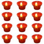 HOUSELY Candles for Home Decor Waterproof Flameless Floating Tealights Water Sensor LED Tea Lights Candles Weddings, Events, Decorations Battery Operated Water Diyas for Diwali Pack of 20