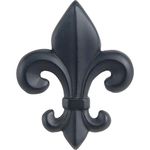 Atlas Homewares 4006-BL Limited Editions Fleur De LYS Knob, Matte Black