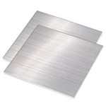 Tynulox Stainless Steel Sheet, 22 Gauge(0.8 mm) x 8" x 8", 2 Pcs 0.03"(1/32") Thickness 304 Stainless Steel Metal Strip Plate (Brushed Finish) for Industry, Machinery, DIY Engineer, Home Decoration