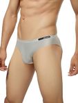 MAML Men’s Ultra Thin Ice Silk Briefs Underwear for Men and Boys (L, S. Gray)