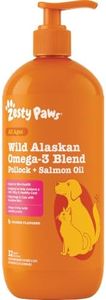 Zesty Paws Salmon Oil for Dogs & Cats - Omega 3 for Dogs & Cats, 32 oz