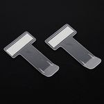 FGF-EU 2 Pcs Transparent Car Vehicle Windscreen Parking Ticket Clip Permit Pass Holder Gadget with Adhesive Pads