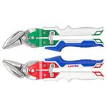 LENOX TOOL Aviation Tin Snips, Offset Left and Right, with Durable Grip, 2 Pack (LXHT14348​)