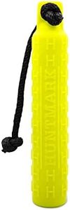 HUNTMARK Dog Bumpers – Standard Dog Fetch Trainer for Hunting and Sporting Dogs – Dog Training Dummy with Textured Pattern – Color-Spectrum Dog Retrieving Bumpers – 12 x 2-inch – Yellow